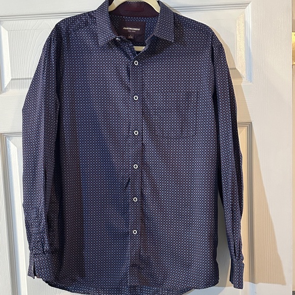 Johnson And Murphy Other - Johnson and Murphy  Dark Blue Geometric Shirt